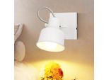 Zmh Faretto Da Soffitto 1 Fiamma Bianca Applique Vintage Orientabile 350° Faretto Da Parete MAX.40W Faretto Presa E14 Lampada Da Cucina Retrò Per Soggiorno Camera Da Letto Ufficio (Senza Lampadina)