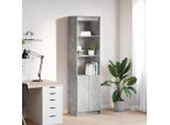 Vidaxl Credenza Grigio Cemento 50X35X180 Cm Materiale A Base Di Legno