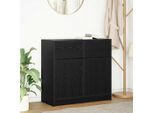 Vidaxl Credenza Con Cassetto Look Rovere Nero 80X34X76 Cm