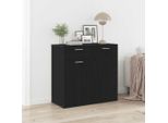 Maison Exclusive - Credenza Effetto Rovere Nero 80X36X75 Cm Materiale Ligneo