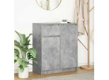 Vidaxl Credenza Con Cassetto Grigio Cemento 71X35X84 Cm Materiale A Base Di Legno