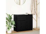 Vidaxl Credenza Con Cassetto Look Rovere Nero 71X35X65 Cm