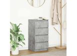 Maison Exclusive - Credenza Grigio Cemento 37,5X35X76 Cm Materiale Ligneo