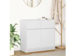 Vidaxl Credenza Con Cassetto Bianco 80X34X76 Cm Materiale A Base Di Legno