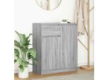 Vidaxl Credenza Con Cassetto Grey Sonoma 71X35X84 Cm Materiale A Base Di Legno