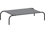 Vidaxl Lettino Per Cani Rialzato Grigio 90X50X20 Cm Tessuto Oxford E Acciaio