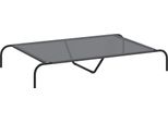 Vidaxl Letto Rialzato Per Cani Grigio 130X80X20 Cm Textilene E Acciaio