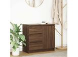 Vidaxl Credenza Con Cassetto Effetto Rovere Marrone 71X35X65 Cm