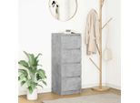 Design New Vetrina Credenza Grigio Concreto 37,5X35X99 Cm Materiale A Base Di Legno - Cassettiere Mobili2025 CHY9774161 1Pacco