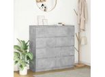 Maison Exclusive - Credenza Grigio Cemento 100X35X99 Cm In Legno Multistrato