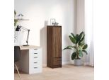 Maison Exclusive - Credenza Alta Effetto Rovere Marrone 29,5X34X119,5 Cm Materiale Ligneo
