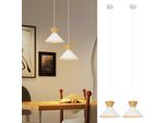 Zmh Lampada A Sospensione Moderna Per Sala Da Pranzo Lampada A Sospensione 2 X Lampada Da Tavolo Da Pranzo Bianco E27 Metallo Lampada A Sospensione Camera Da Letto 1 Fiamma Retrò Appeso Sala Da Pranzo Lampada A Sospensione Interna Per Cucina Soggiorno Bar Ristorante