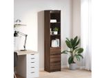 Maison Exclusive - Credenza Alta Effetto Rovere Marrone 37,5X35X180 Cm Materiale Ligneo