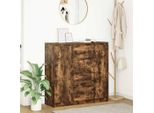 Vidaxl Credenza Con Cassetti In Rovere Fumé 100,5X35X98,5 Cm