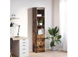 Vidaxl Credenza Rovere Affumicato 37,5X35X180 Cm Materiale A Base Di Legno