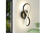Zmh Lampada Da Parete A Led Per Interni Lampada Da Parete Nera Per Scale, Camera Da Letto, Soggiorno, Corridoio Design Moderno E Fresco 7W Design Curvo Luci Da Parete Decorative Bianco Caldo 3000K