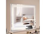 Specchio Per Il Trucco Hollywood - Specchio Per Il Trucco A 3 Colori - Tavolo Per Il Trucco 797X547 Mm - Specchio Per Il Trucco Con Illuminazione Perfetta