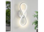 Zmh Lampada Da Parete A Led Per Interni Lampada Da Parete Moderna Per Scale, Camera Da Letto, Soggiorno, Corridoio Design Fresco 7W Design Curvo Luci Da Parete Bianche Decorative Bianco Caldo 3000K