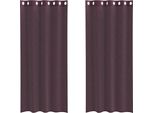 Vidaxl Tende In Voile Con Occhielli 2 Pz. Viola 140X225 Cm