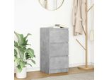 Maison Exclusive - Credenza Grigio Cemento 37,5X35X76 Cm Materiale Ligneo