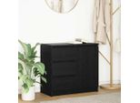 Maison Exclusive - Credenza Con Cassetto Effetto Rovere Nero 71X35X65 Cm