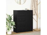 Vidaxl Credenza Con Cassetti Look Rovere Nero 71X35X84 Cm