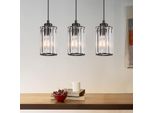 Zmh Lampada A Sospensione Per Tavolo Da Pranzo Lampada Per Sala Da Pranzo Appesa Lampada A Sospensione Nera Moderna Lampada Per Tavolo Da Pranzo Soggiorno Camera Da Letto 3 Fiamma E27 Lampada A Sospensione Design Lampada A Sospensione In Cristallo Per Cucina Senza Lampadina