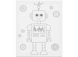 Creativ Company Cc Schildercanvas Met Print Robot, 24X30 Cm