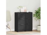 Vidaxl Credenze 2 Pezzi Look Rovere Nero 30 X 30 X 70 Cm