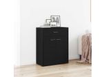 Vidaxl Credenza Con Cassetti Nera 60 X 30 X 75 Cm Materiale A Base Di Legno
