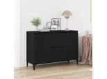 Maison Exclusive - Credenza Effetto Rovere Nero 104 X 35 X 70 Cm Materiale Ligneo