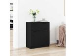 Vidaxl Credenza Con Cassetti Nera 60 X 30 X 70 Cm Materiale In Legno