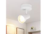 Zmh Faretto Da Soffitto 1 Fiamma Plafoniera Corridoio Lampada Da Soffitto Design Moderno Bianco Faretto Da Interno GU10 Spot Da Soffitto In Metallo 350° Spot Orientabili Per Camera Da Letto Soggiorno Cucina (Senza Lampadina)