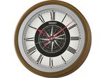 Orologio Da Parete Seiko QXA844B Al Quarzo Con Funzionamento Silenzioso, Aspetto Legno