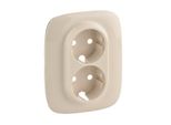 Pannello Frontale Per Doppio Contatto Shuko Valena Allure Legrand - Crema