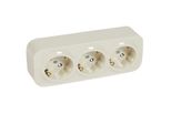 Contatto Triplo Shuko 16A Per Esterno -Baugruppe Forix Legrand - Creme