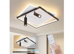 Zmh Lampada Da Soffitto Lampada Led Da Soffitto Soggiorno 62W Lampada Da Soggiorno Dimmerabile Con 2 Faretti Da Soffitto Nero Con Telecomando Lampada Moderna Acrilica Da Camera Da Letto Lampada Da Cucina Per Casa Galleria Appartamento