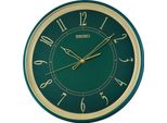 Seiko QXA834M Orologio Da Parete Al Quarzo Con Movimento Silenzioso Di Colore Verde/Oro