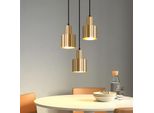 Zmh Lampada A Sospensione Tavolo Da Pranzo Lampada A Sospensione Vintage Sala Da Pranzo 3 Fiamme Sala Da Pranzo Lampada Oro Design Rotondo Tavolo Da Pranzo Lampada E27 Lampada A Sospensione Per Camera Da Letto Soggiorno Senza Lampadina