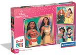 Puzzle Cle 3X48 Superkolor Princess 25064