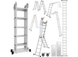 Bettizia Scala Multiuso Scala Multifunzione Scala Pieghevole 4X5 582Cm Scala Telescopica Scala A Telaio Scala Singola Scala A Gradini Scala Domestica Scala In Alluminio