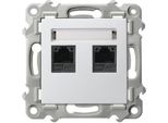 Presa Doppia Per Computer, Cat. 5E Mmc Szafir Bianco Ospel
