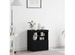 Vidaxl Led Sideboard Nero 60,5 X 37 X 67 Cm Materiale A Base Di Legno