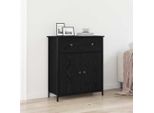 Vidaxl Credenza Look Rovere Nero 70 X 30 X 80 Cm Materiale A Base Di Legno