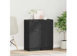 Maison Exclusive - Credenza 2 Pezzi Effetto Rovere Nero 30 X 30 X 70 Cm