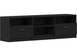 Syfax™ Mobile Tv Rovere Nero 150 X 33,5 X 45 Cm Legno Multistrato