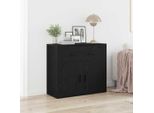 Maison Exclusive - Credenza Effetto Rovere Nero 80 X 33 X 70 Cm Materiale Ligneo