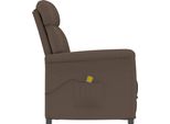 Vidaxl Sedia Da Massaggio Con Cuscino Marrone 70,5 X 96,5 X 95 Cm In Pelle Finta