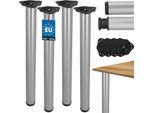 Kotarbau® Set Di 4 Gambe Per Tavolo In Acciaio Alluminio Gamba Per Tavolo 71-74,5 Cm Struttura Per Tavolo Gambe Per Mobili Gambe Per Tavolo Regolabili Gambe Per Tavolo Gambe Per Tavolo Regolabili In Altezza Gambe Per Mobili Gambe Per Mobili Argento