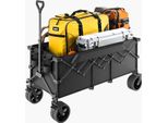 Carrello Manuale Vevor 204 Kg, 122X60X61Cm Carrello Da Trasporto Pieghevole, Carrello Multiuso, Carrello Manuale Con Ruote Per Tutti I Terreni, Carrello Da Spiaggia, Carrello Da Giardino
